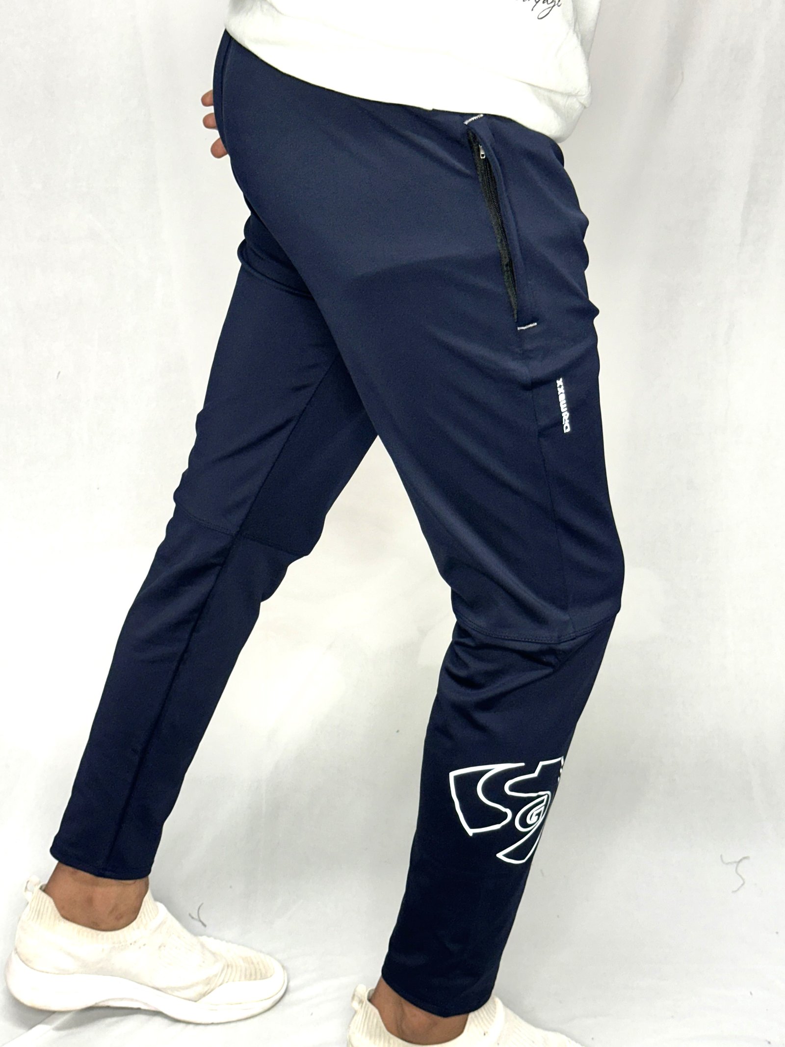 Navy Blue Slim-Fit Track Pants
